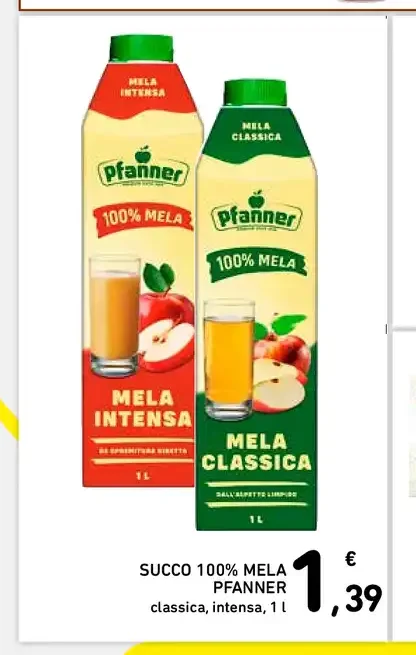 Succo 100% mela Pfanner