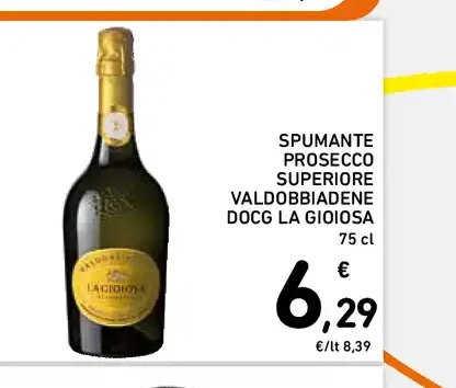 Spumante Prosecco Superiore Valdobbiadene DOCG La Gioiosa