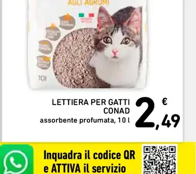 Lettiera per gatti Conad