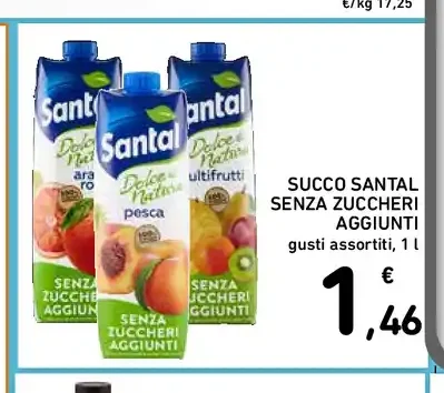 Succo Santal senza zuccheri aggiunti