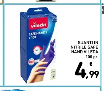 Guanti in nitrile Safe Hand Vileda