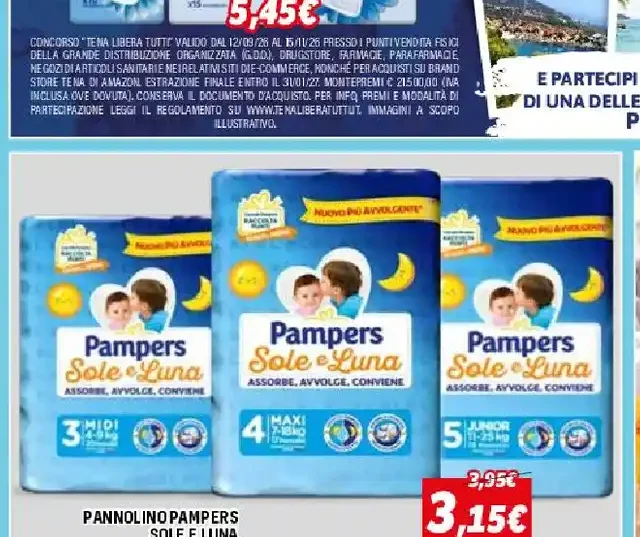 Pannolini Pampers Sole e Luna