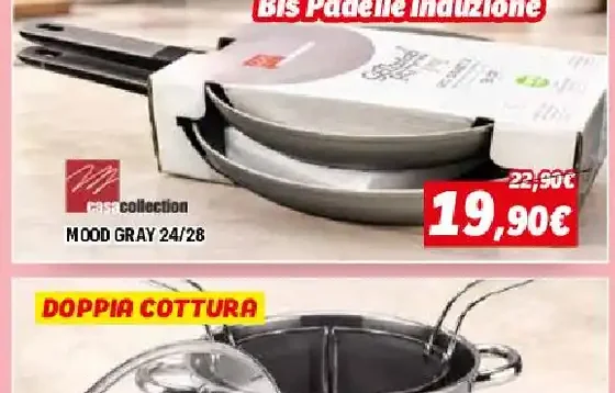 Bis padelle induzione Mood Gray