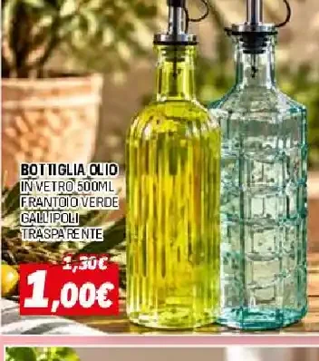 Bottiglia olio in vetro