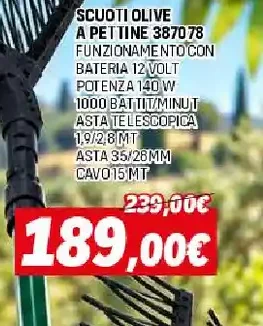 scuoti olive a pettine