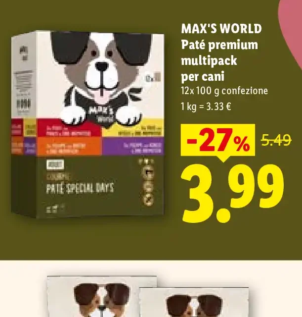 Max's World paté premium multipack per cani