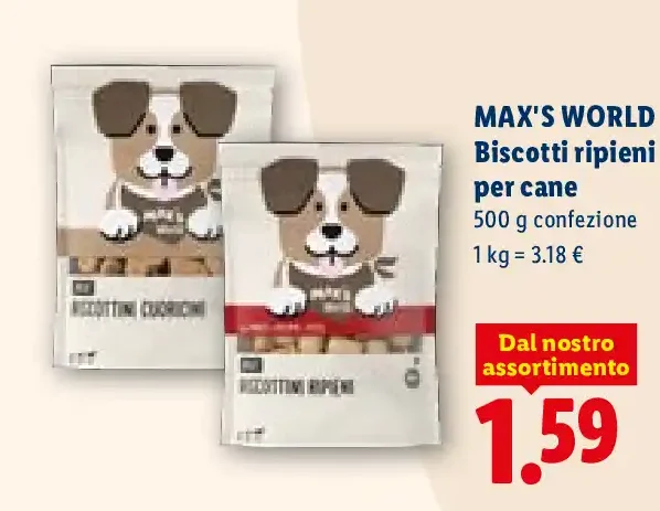 Biscotti ripieni per cane