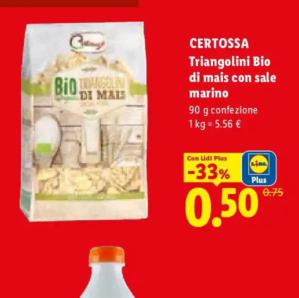 Triangolini bio di mais con sale marino
