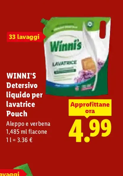 Detersivo liquido per lavatrice