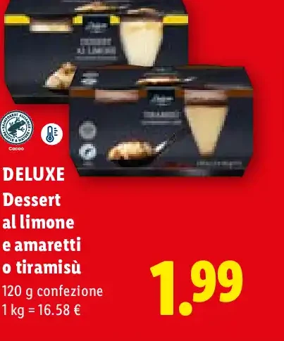 Dessert al limone e amaretti o tiramisù