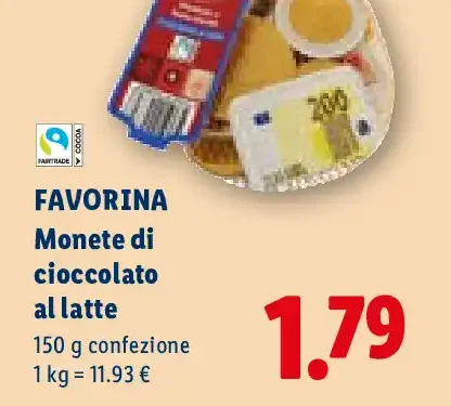 Monete di cioccolato al latte