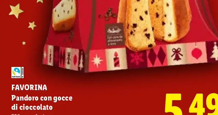 Pandoro con gocce di cioccolato