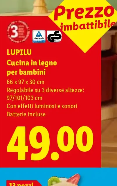 Cucina in legno per bambini