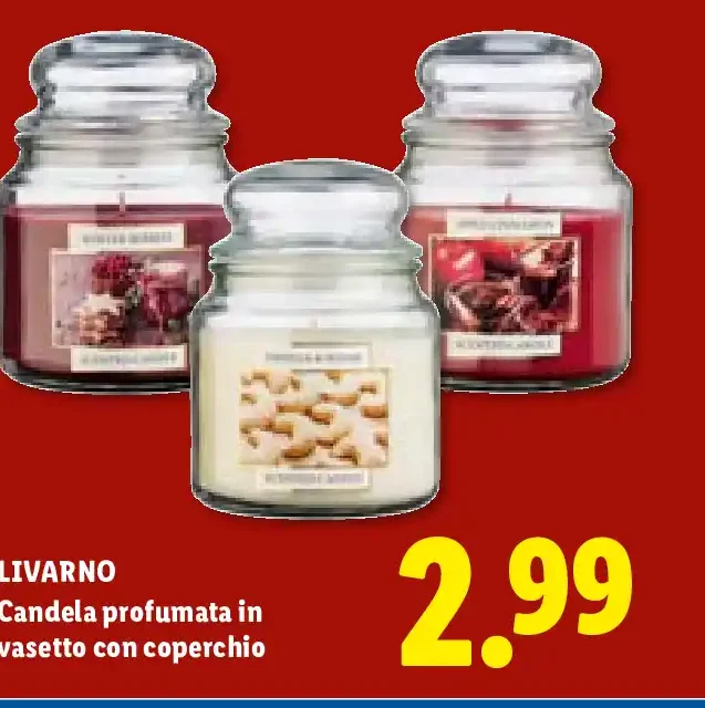 Candela profumata in vasetto con coperchio