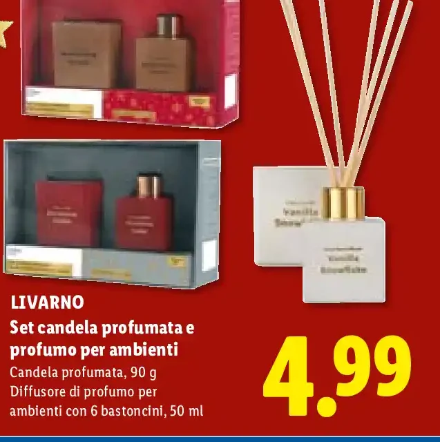 Set candela profumata e profumo per ambienti