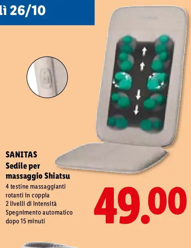 Sedile per massaggio Shiatsu