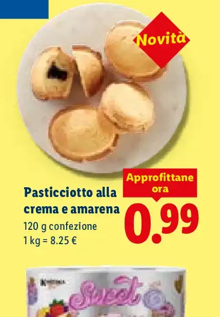 Pasticciotto alla crema e amarena