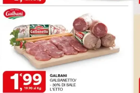 Galbanetto -30% di sale