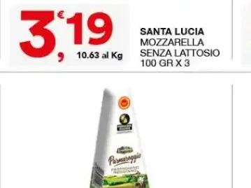 Mozzarella senza lattosio