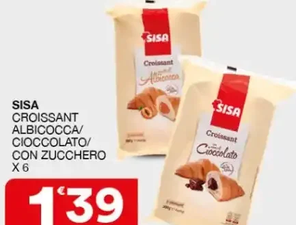 Croissant albicocca/cioccolato/con zucchero