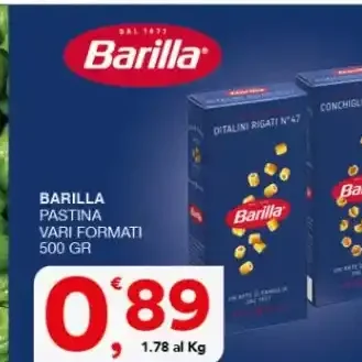 Pasta Barilla vari formati