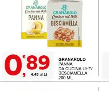 Panna da cucina UHT/besciamella
