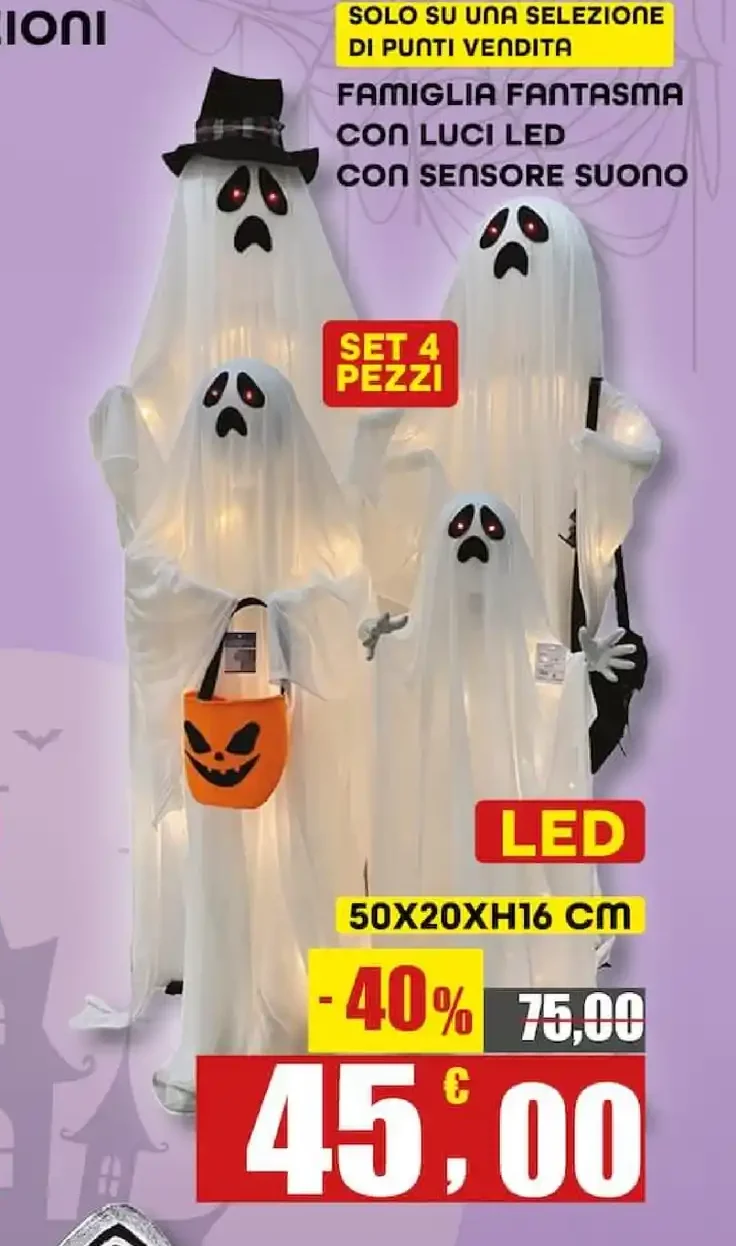 Famiglia fantasma con luci LED
