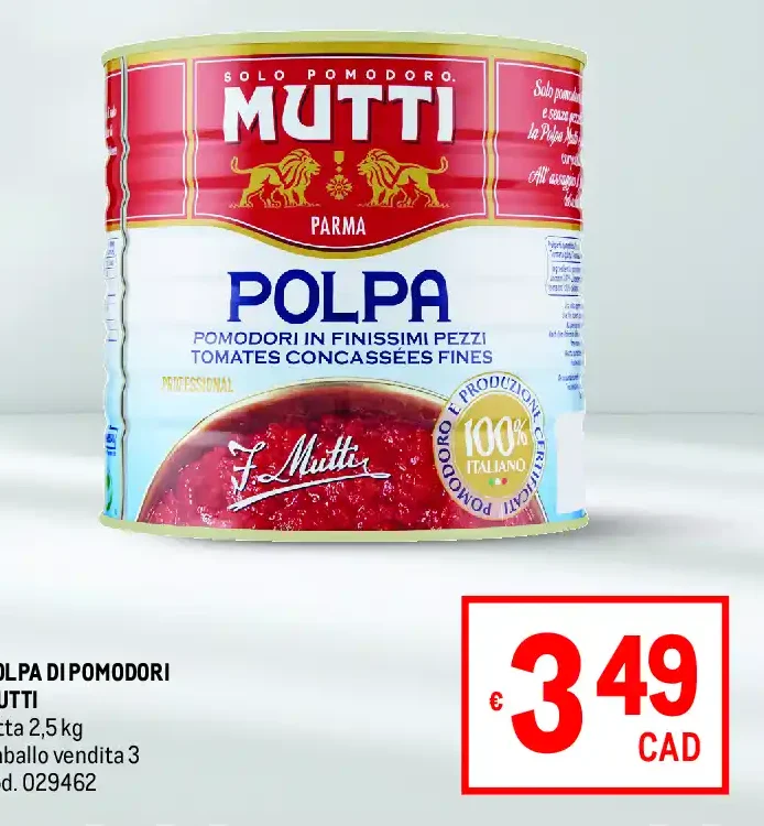 Polpa di pomodori Mutti