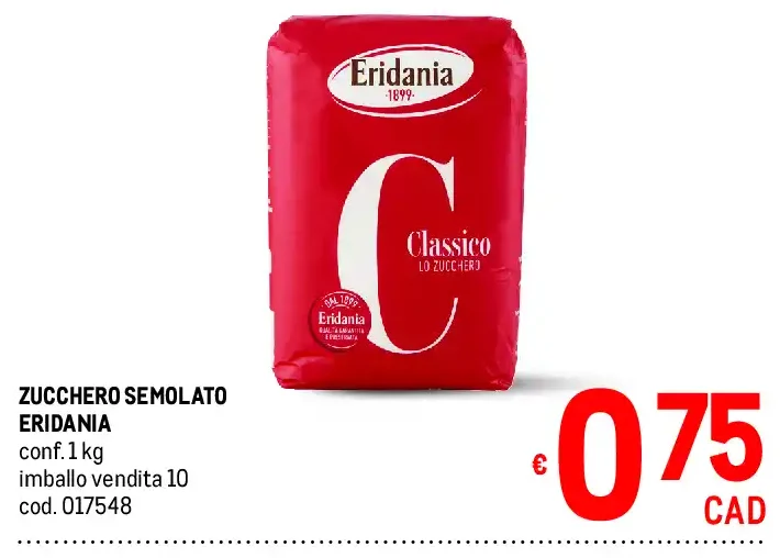 Zucchero semolato Eridania