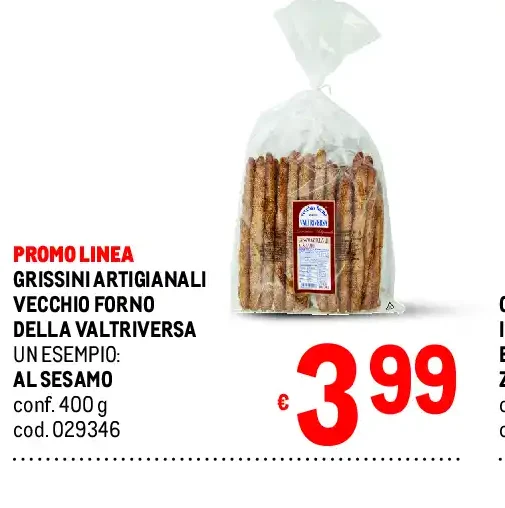 Grissini artigianali Vecchio Forno della Valtriversa