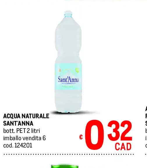 Acqua naturale Sant’Anna