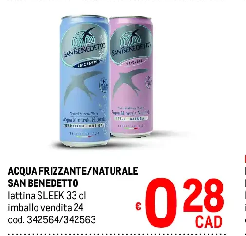 Acqua frizzante/naturale San Benedetto