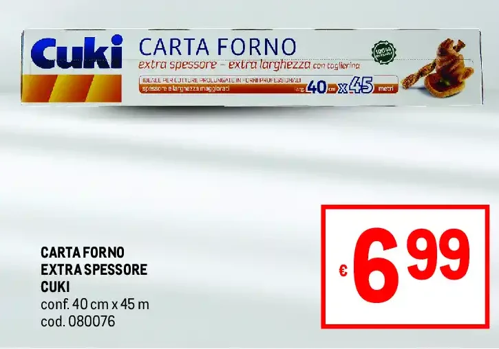 Carta forno extra spessore Cuki