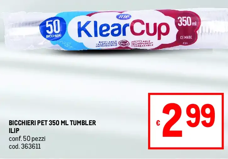 Bicchieri PET 350 ml Tumbler Ilip