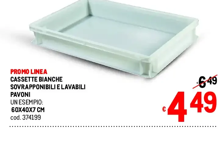 Cassette bianche sovrapponibili e lavabili Pavoni