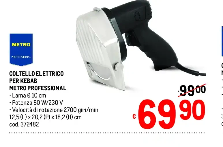 Coltello elettrico per kebab