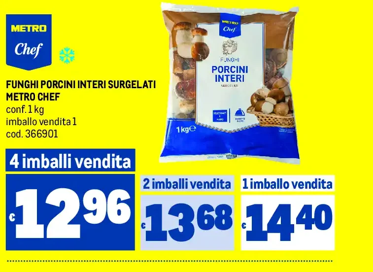 Funghi porcini interi surgelati 1 kg