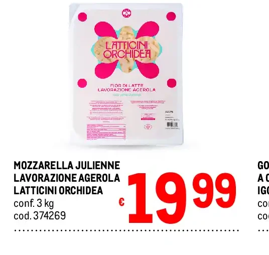 Mozzarella julienne