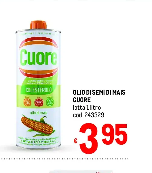 Olio di semi di mais Cuore