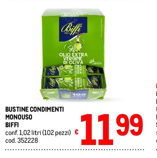 Bustine condimenti monouso Biffi