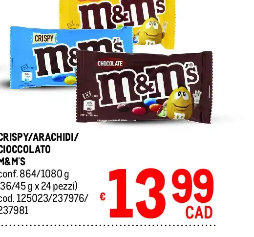 M&M's Crispy/Arachidi/Cioccolato