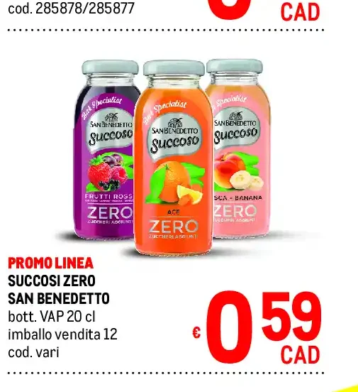 Succhi Zero San Benedetto