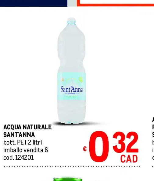 Acqua naturale Sant'Anna