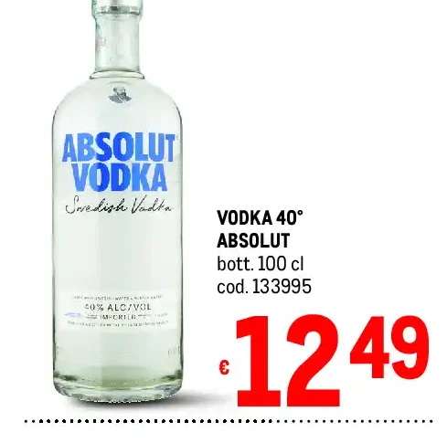 Vodka 40° Absolut