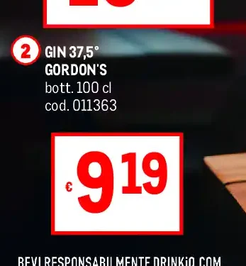 Gin 37,5° Gordon's