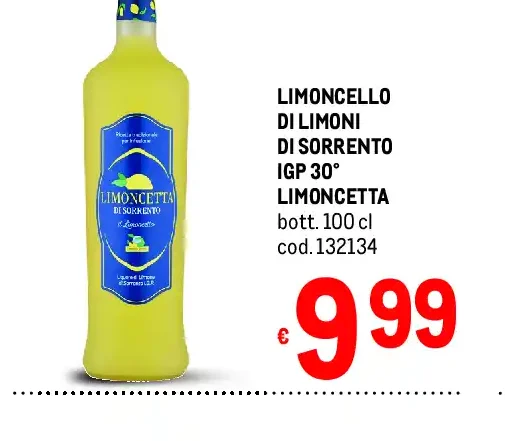 Limoncello di Limoni di Sorrento IGP 30° Limoncetta