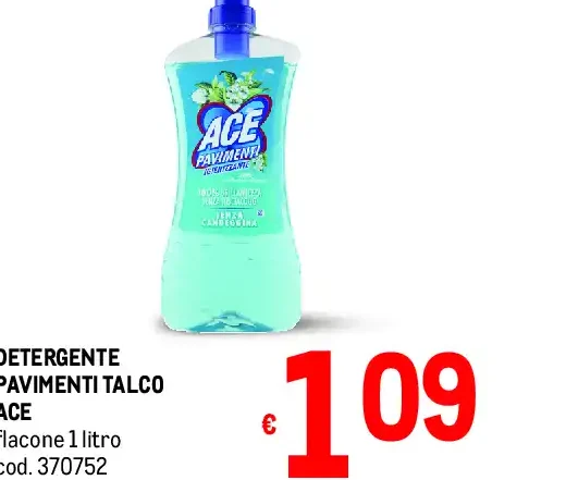 Detergente pavimenti talco Ace