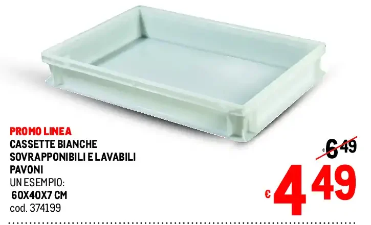 Cassette bianche sovrapponibili e lavabili Pavoni