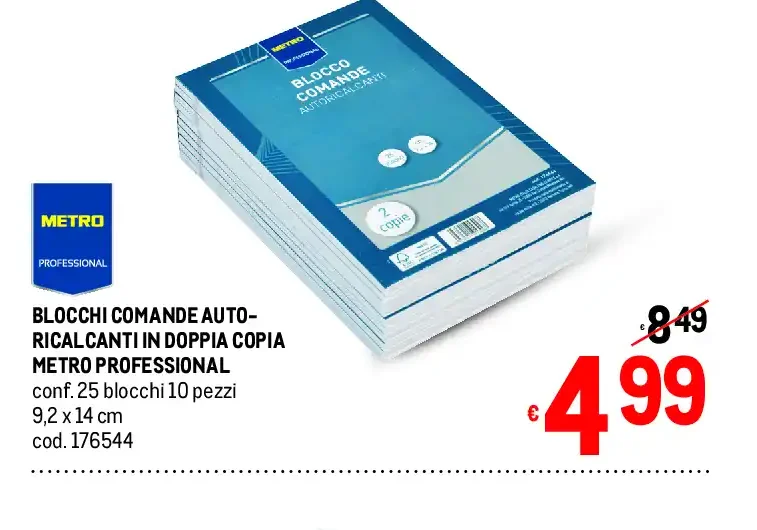 Blocchi commande auto-ricalcanti in doppia copia