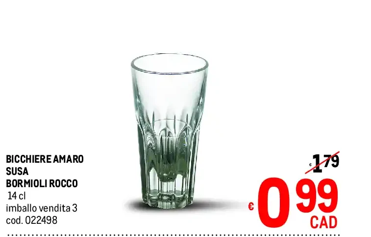 Bicchiere amaro Susa 14 cl